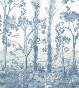 Tall Trees Mural by GP & J Baker Delft Blue