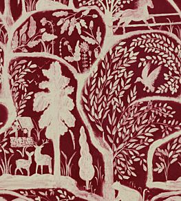 The Enchanted Woodland Wallpaper by MINDTHEGAP Red Taupe