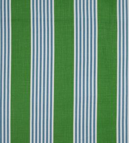 The Hudson Stripe Fabric by Christopher Farr Cloth Green