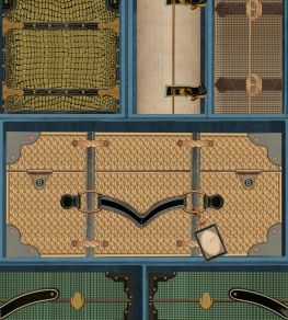 The Luggage Car Wallpaper by MINDTHEGAP Blue