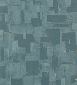 Cubist Wallpaper by Threads Teal