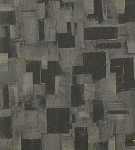 Cubist Wallpaper by Threads Charcoal