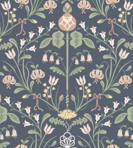 Till Carl Wallpaper by Sandberg Indigo