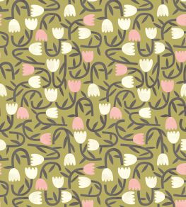 Tiny Tulip Wallpaper by Ohpopsi Olive Mix