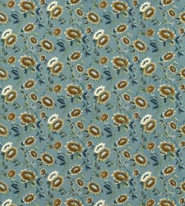 Tonquin Embroidery Fabric by Clarke & Clarke Chartreuse / Denim