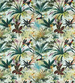 Toucan Fabric by Clarke & Clarke Sky