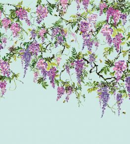 Trailing Wisteria Mural by Ohpopsi Amethyst & Sky