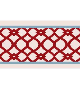 Trellis Border 12cm Wallpaper by Parker & Jules Raspberry