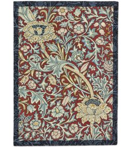 Trent Rug by Morris & Co Madder Red/Webb's Blue