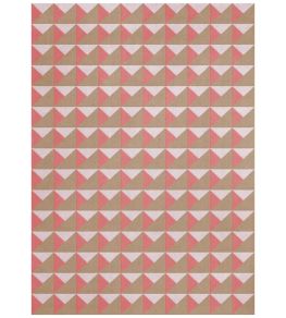Triangle Rug by Layered Persimmon Pink