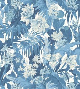 Tropical Floral Wallpaper by GP & J Baker Blue