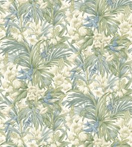 Trumpet Flowers Wallpaper by GP & J Baker Blue/Green