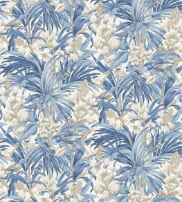 Trumpet Flowers Wallpaper by GP & J Baker Blue