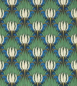 Tulip & Bird Wallpaper by Morris & Co Green & Raven