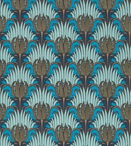 Tulip & Bird Wallpaper by Morris & Co Opal & Seafoam