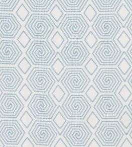 Turkish Maze Fabric by Vanderhurd Aqua/Cream