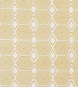 Turkish Maze Fabric by Vanderhurd Saffron/Cream