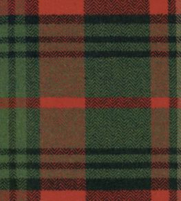 Tyrolean Plaid Fabric by MINDTHEGAP Black/Red/Green