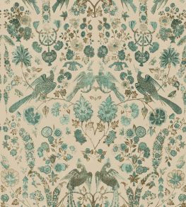 V&A Coromandel Fabric by Arley House Emerald