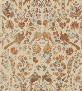 V&A Coromandel Fabric by Arley House Umber