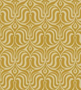 V&A Mortons Marble Fabric by Arley House Mustard