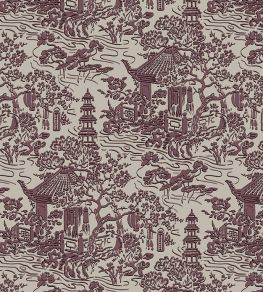 V&A Pagoda Fabric by Arley House Berry