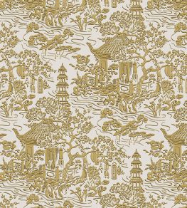 V&A Pagoda Fabric by Arley House Gold
