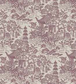 V&A Pagoda Fabric by Arley House Pink