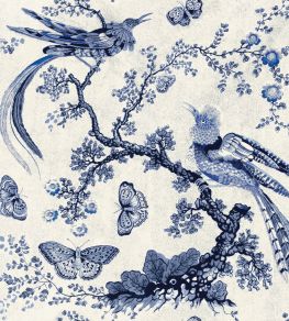 V&A Paradise Fabric by Arley House Indigo