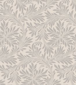 V&A Rolling Leaves Fabric by Arley House Beige