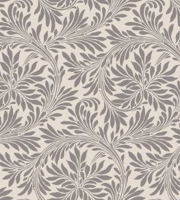 V&A Rolling Leaves Fabric by Arley House Taupe