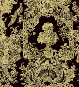 V&A Romano Fabric by Arley House Charcoal