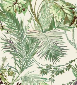 Vegetable Wallpaper by Coordonne White
