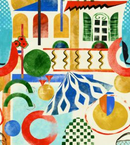 Veranda Wallpaper by MINDTHEGAP Teal
