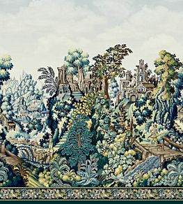 Verdure Tapestry Mural by Cole & Son Viridian