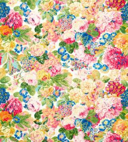 Very Rose And Peony Fabric by Sanderson Multi