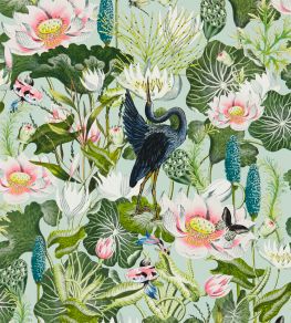 Waterlily Wallpaper by Clarke & Clarke Mineral