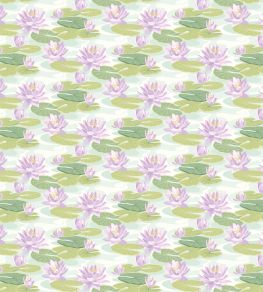 Waterlily Wallpaper by Ohpopsi Powder Blue & Lilac