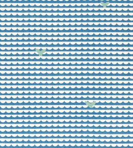 We Sailed Away Fabric by Christopher Farr Cloth Royal Blue