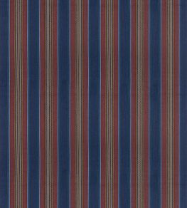 Westerly Stripe Fabric by Mulberry Home Indigo/Red