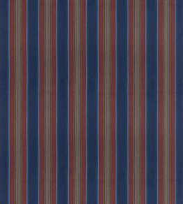 Westerly Stripe Fabric by Mulberry Home Indigo/Red