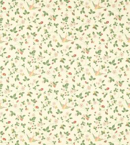 Wild Strawberry Fabric by Clarke & Clarke Ivory