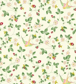 Wild Strawberry Wallpaper by Clarke & Clarke Ivory