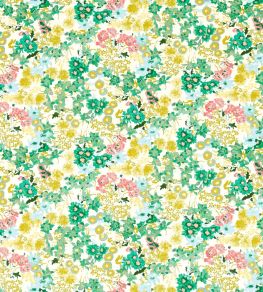 Wildflower Meadow Fabric by Harlequin Rose/Emerald/Peridot