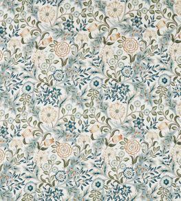 Wilhelmina Wide Width Fabric by Morris & Co Soft Blue/Peach