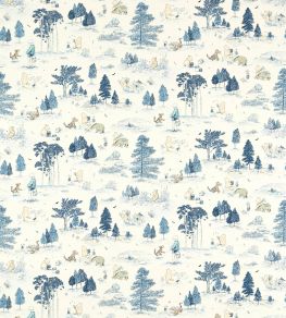 Winnie the Pooh Fabric by Sanderson Bonbon Blue