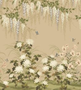 Wisteria Bloom Mural by 1838 Wallcoverings Alabaster