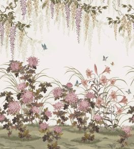 Wisteria Bloom Mural by 1838 Wallcoverings Heather