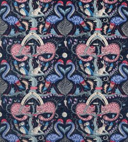 Wonder World Velvet Fabric by Clarke & Clarke Berry