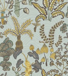 Woodland Floor Wallpaper by Josephine Munsey Celadon and Lemon